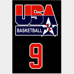 USA DREAM TEAM 92 - JORDAN Front and Back Print Posters and Art